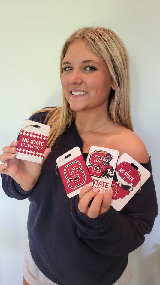 (faux) Leather NCSU Banner Luggage Tag