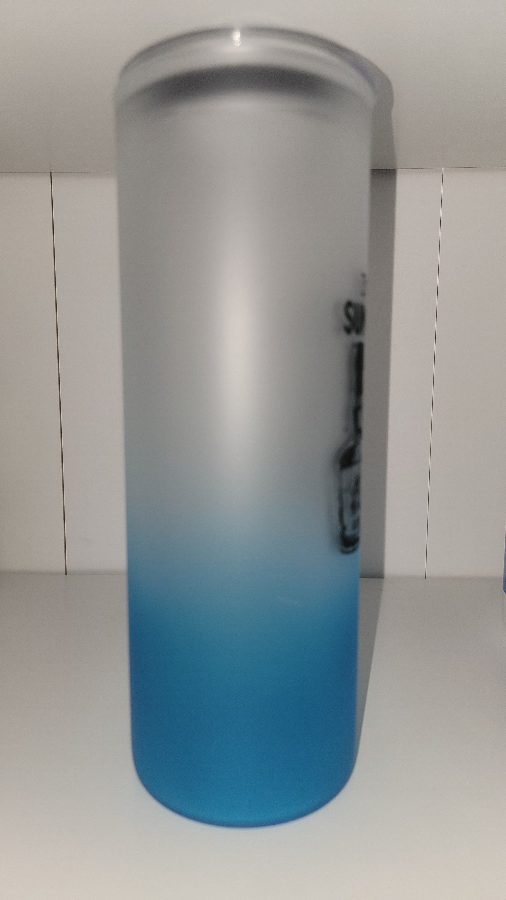 Blue Ombre Rum Frosted 25 oz glass tumbler!