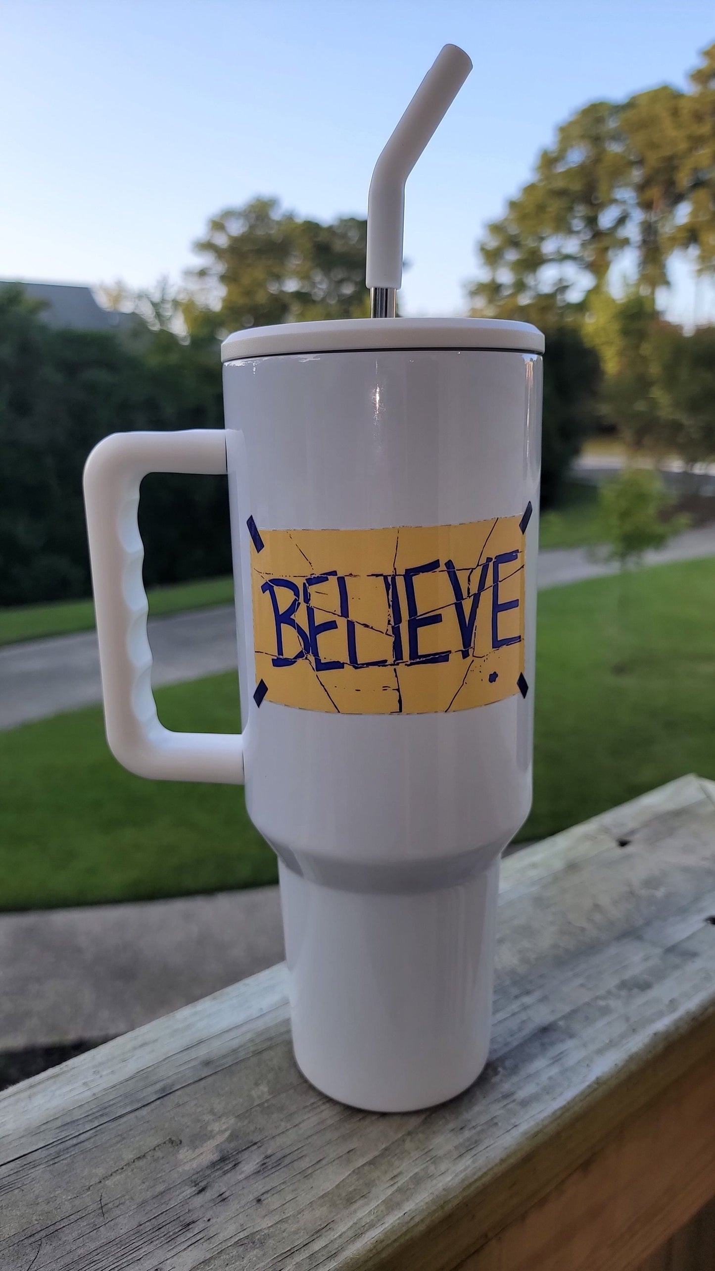 40 oz Simple Style, Whistle & Believe Tumbler