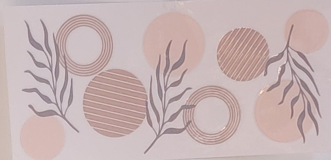 Aesthetic Circles UV DTF 16 oz wrap